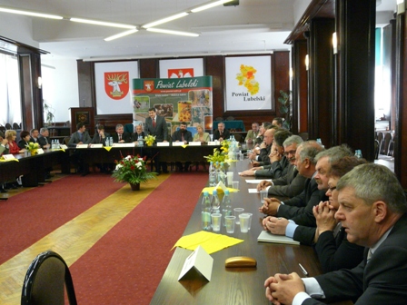 Przedstawiciele powiatów województwa lubelskiego